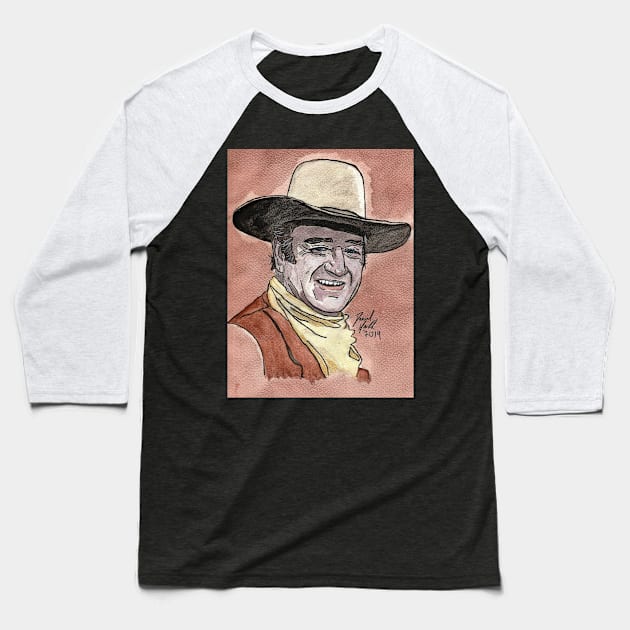 John Wayne Baseball T-Shirt by BladeAvenger